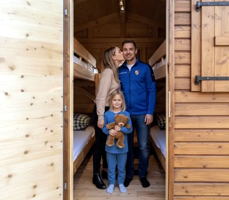 Familie im Glamping-Chalet am Red Bull Ring